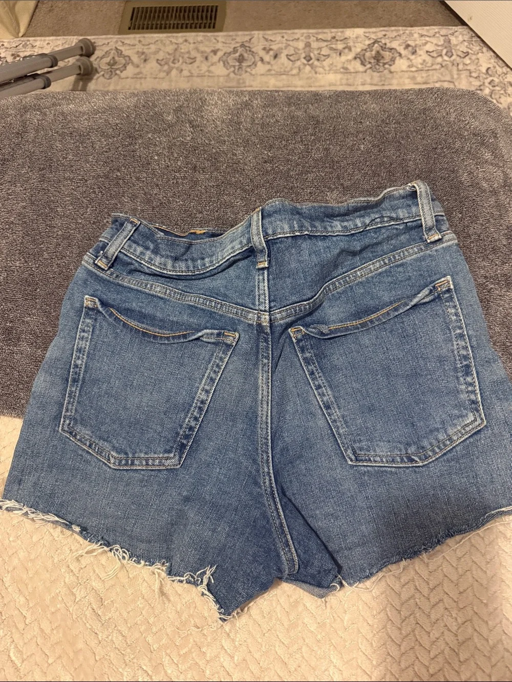 Old Navy Distressed Button-Fly Denim Shorts - Light Blue Wash